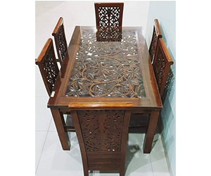 Images of Hand Carved Dining Table Set