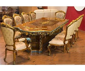 Images of Hand Carved Dining Table Set