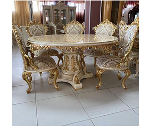 Images of Hand Carved Dining Table Set