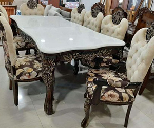 Images of Hand Carved Dining Table Set