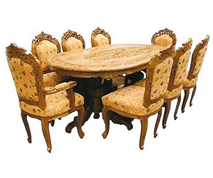 Images of Hand Carved Dining Table Set