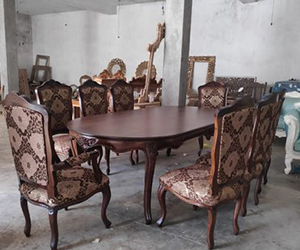 Images of Hand Carved Dining Table Set